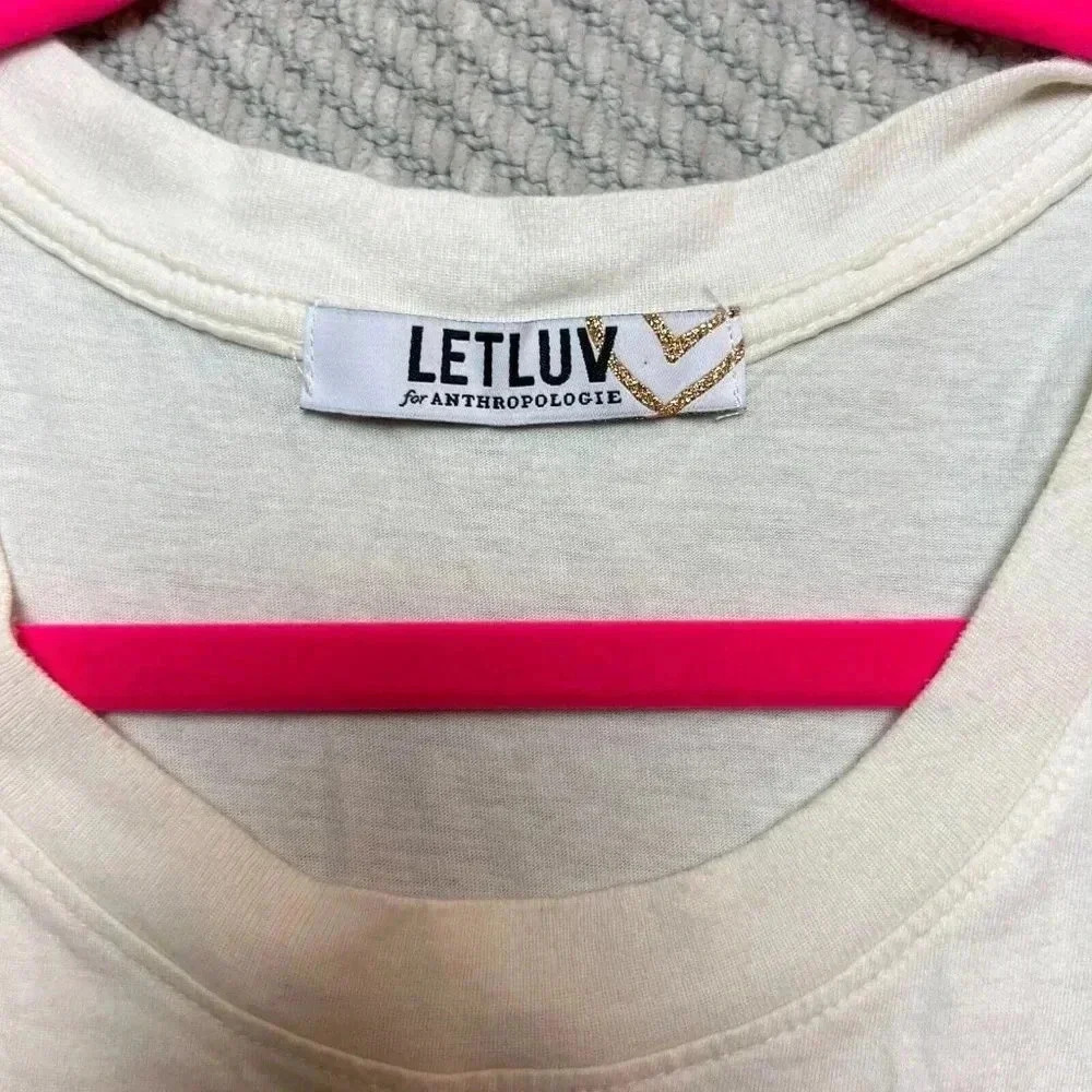 Letluv Anthropologie Womens White Bug Car Caliifornia Tank Top Sz S Beach Summer - Picture 3 of 10
